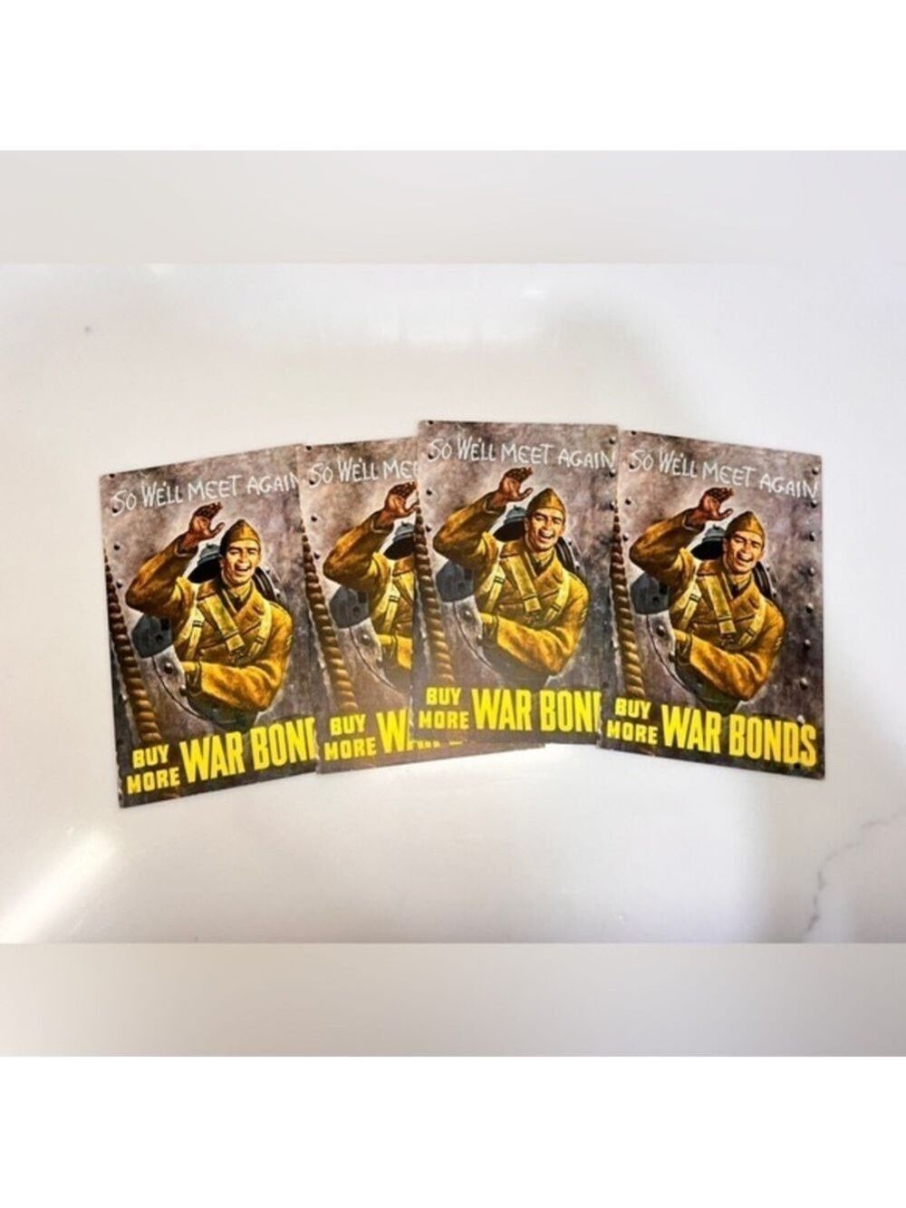 Vintage Original Postcard WWII - Buy More War Bonds- UnUsed- Set Of 4
